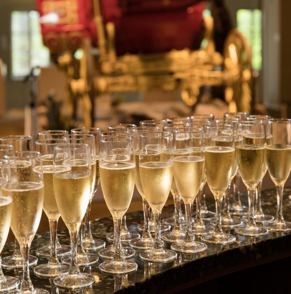 Wine glasses at Weddings Jack Guenther Pavilion